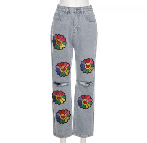 Happy Flower Patch Jeans